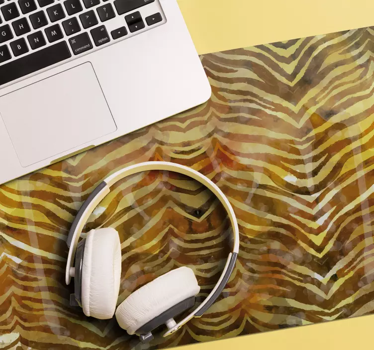 Mouse pad com texturas e padrões listras de tigre vibrantes - TenStickers
