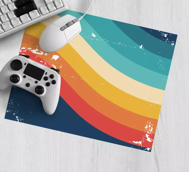 Mouse pad com texturas e padrões listras onduladas coloridas - TenStickers