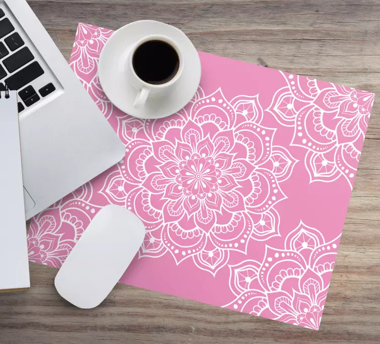 Mouse pad com texturas e padrões mandala floral - TenStickers