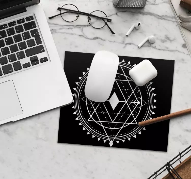 Mouse pad com texturas e padrões mandala geométrica - TenStickers