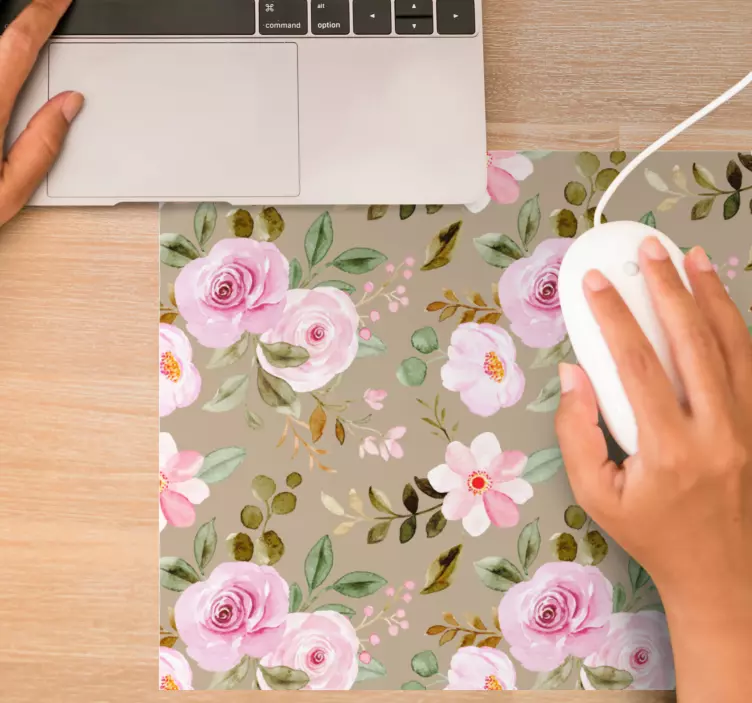Mouse pad com texturas e padrões motivo botânico floral - TenStickers