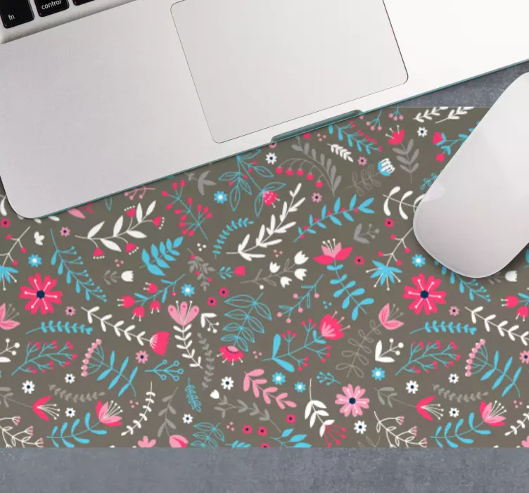 Mouse pad com texturas e padrões motivo floral natural - TenStickers