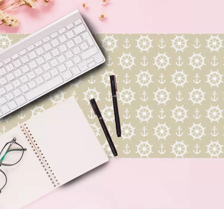 Mouse pad com texturas e padrões motivo náutico elegante - TenStickers
