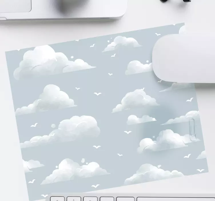 Mouse pad com texturas e padrões nuvem fofa - TenStickers