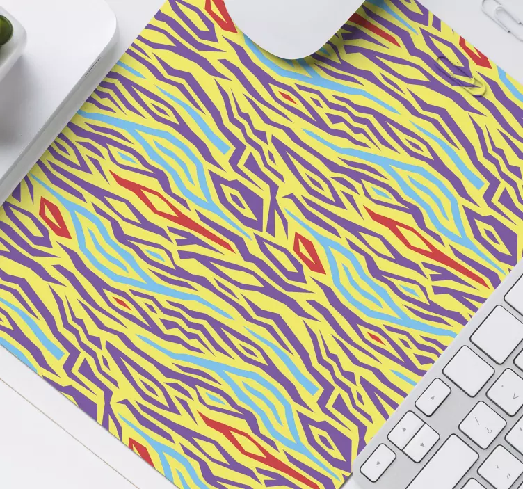 Mouse pad com texturas e padrões ondas abstratas coloridas - TenStickers