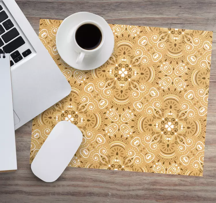 Mouse pad com texturas e padrões ornamentais florais - TenStickers