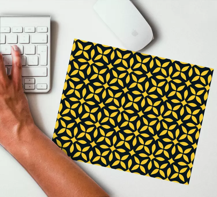 Mouse pad com texturas e padrões padrão geométrico dourado - TenStickers