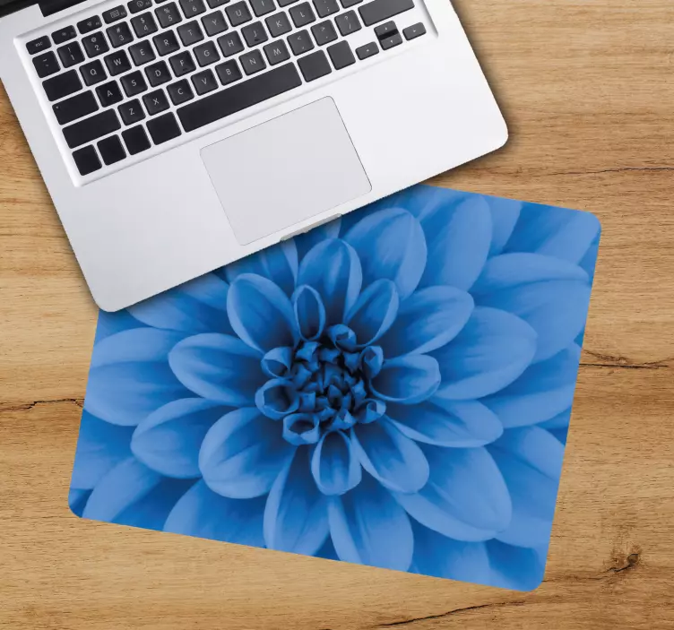 Mouse pad com texturas e padrões pétalas azuis florais - TenStickers