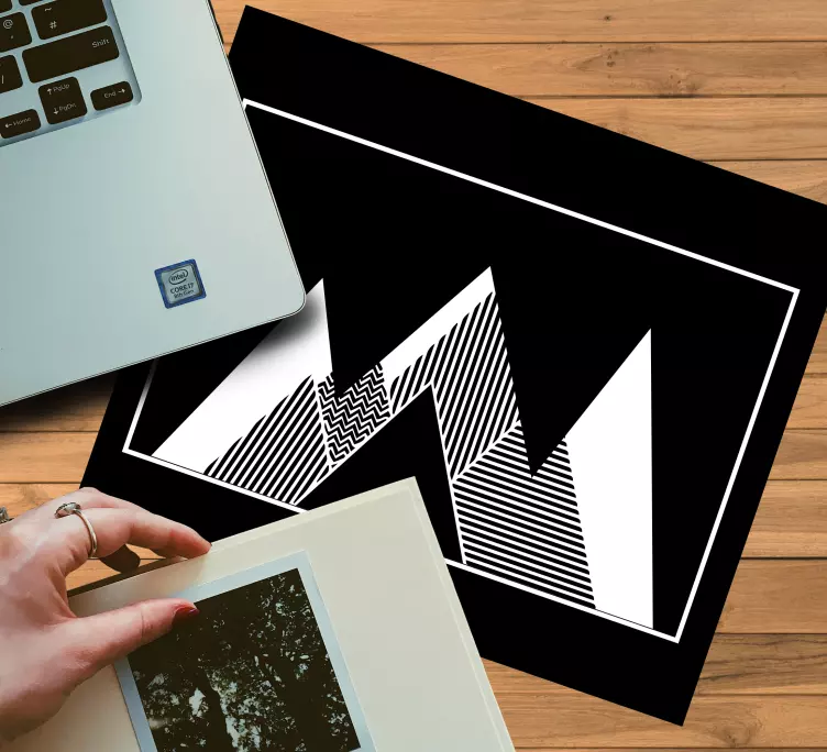 Mouse pad com texturas e padrões picos geométricos abstratos - TenStickers