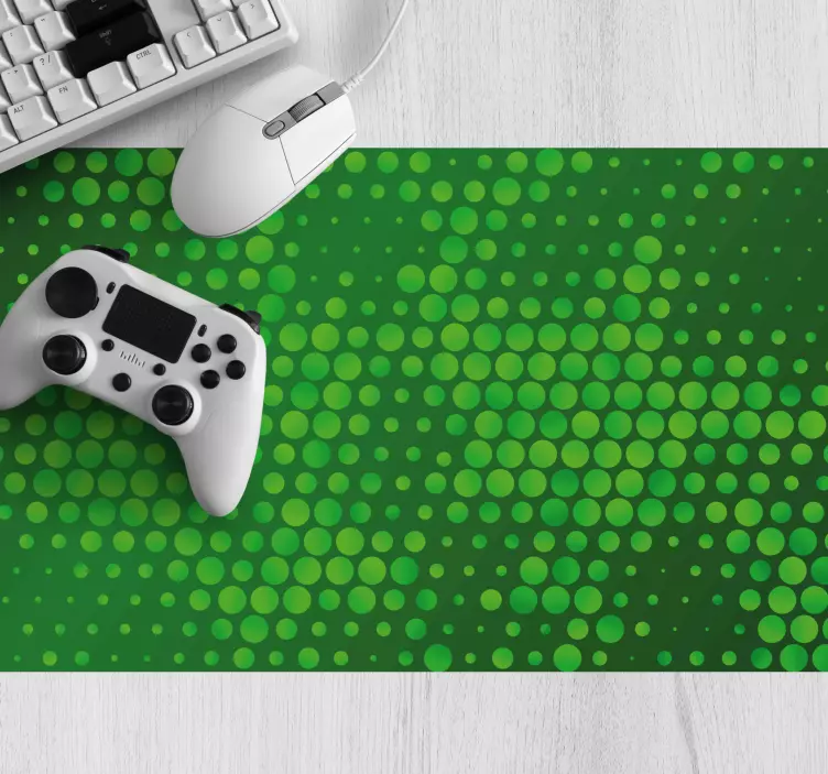 Mouse pad com texturas e padrões pontos verdes brilhantes - TenStickers