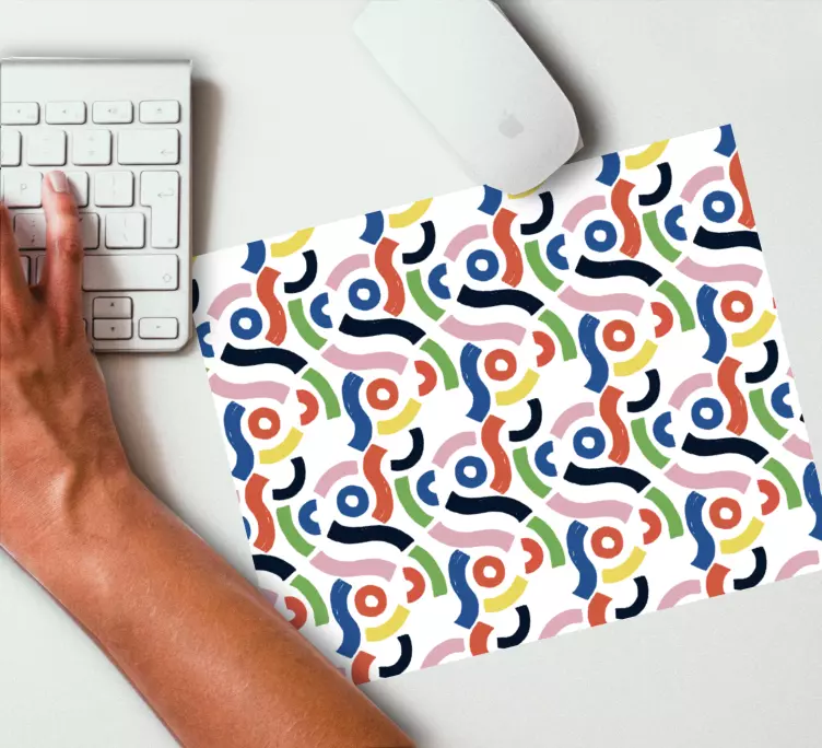 Mouse pad com texturas e padrões redemoinhos coloridos - TenStickers