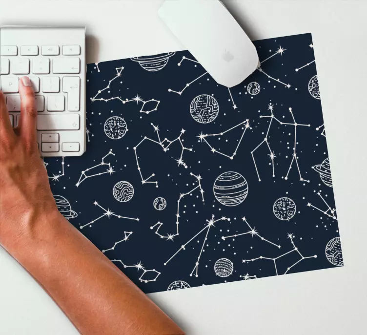 Mouse pad com texturas e padrões temas celestiais - TenStickers