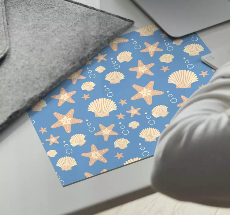 Mouse pad com texturas e padrões vida marinha - TenStickers