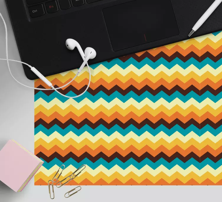 Mouse pad com texturas e padrões zigzag colorido - TenStickers