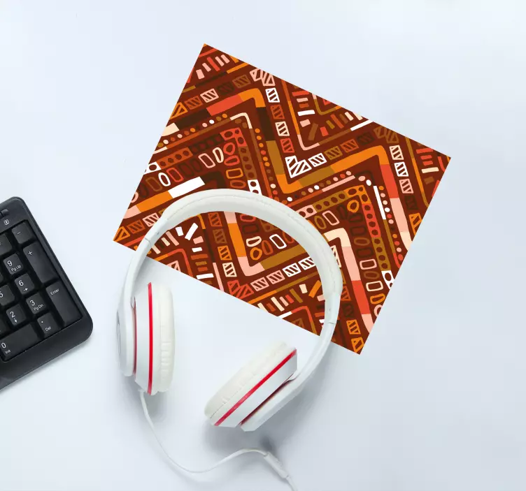Mouse pad com texturas e padrões zigzag geométrico - TenStickers