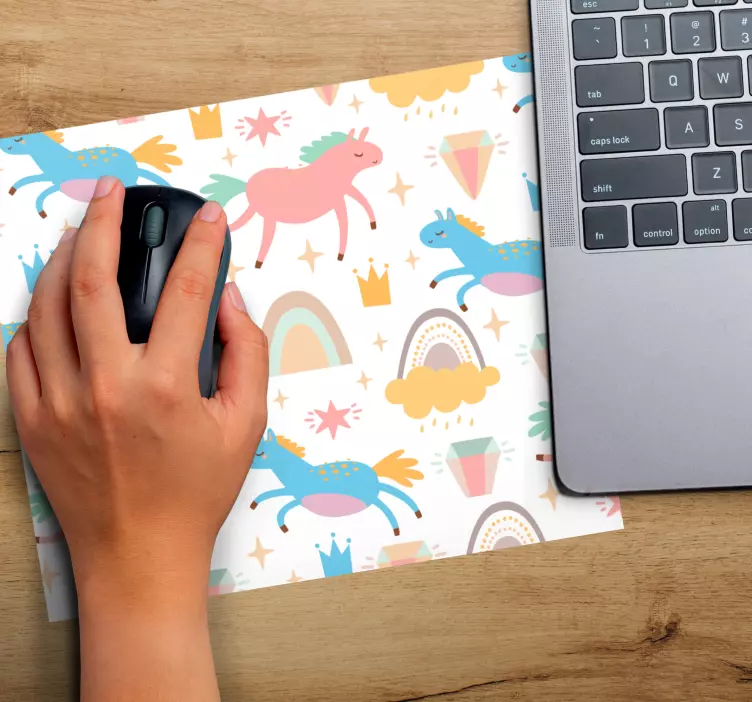 Mouse pad de anime com padrões de unicórnio fofos - TenStickers