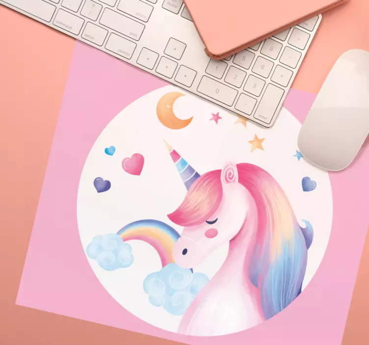 Mouse pad fantasia de unicórnio caprichosa - TenStickers
