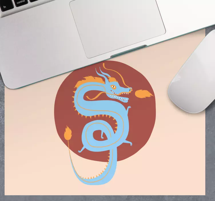 Mouse pad de anime ilustração de dragão estilizado - TenStickers