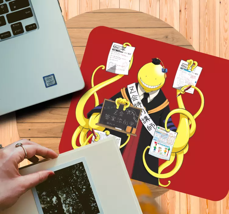 Mouse pad de anime personagem polvo amigável - TenStickers