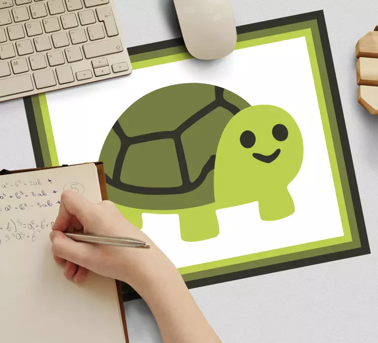 Mouse pad de anime personagem tartaruga alegre - TenStickers