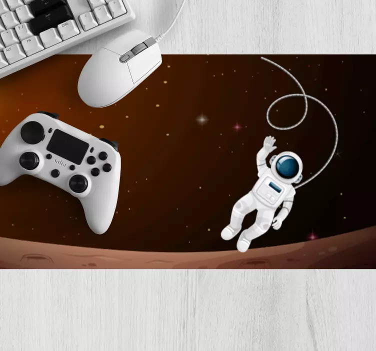 Mouse pad de gaming astronauta flutuando no espaço - TenStickers