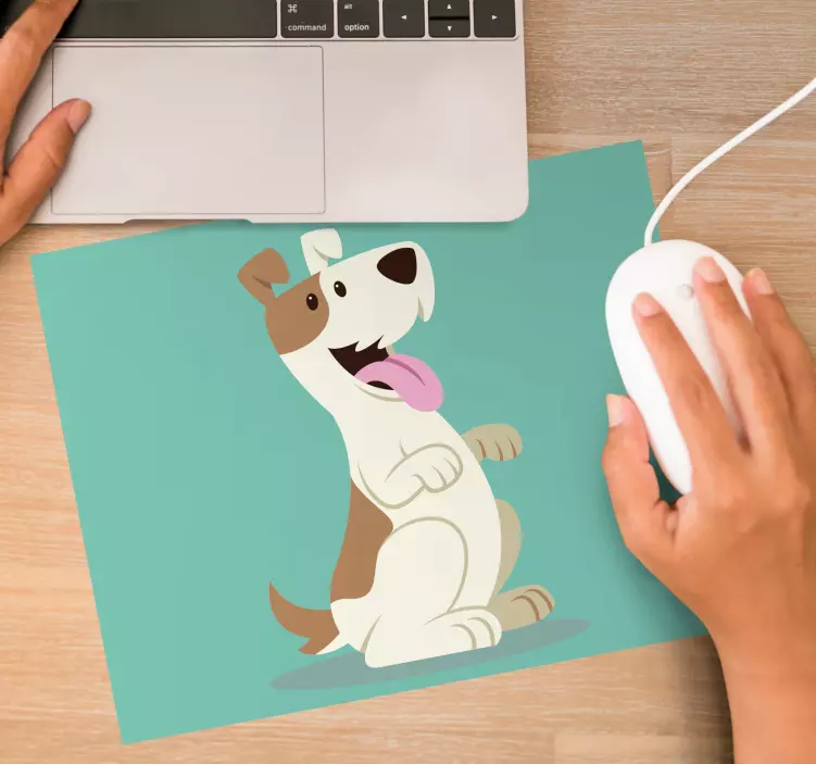 Mouse pad de gaming cachorrinho cartum feliz - TenStickers