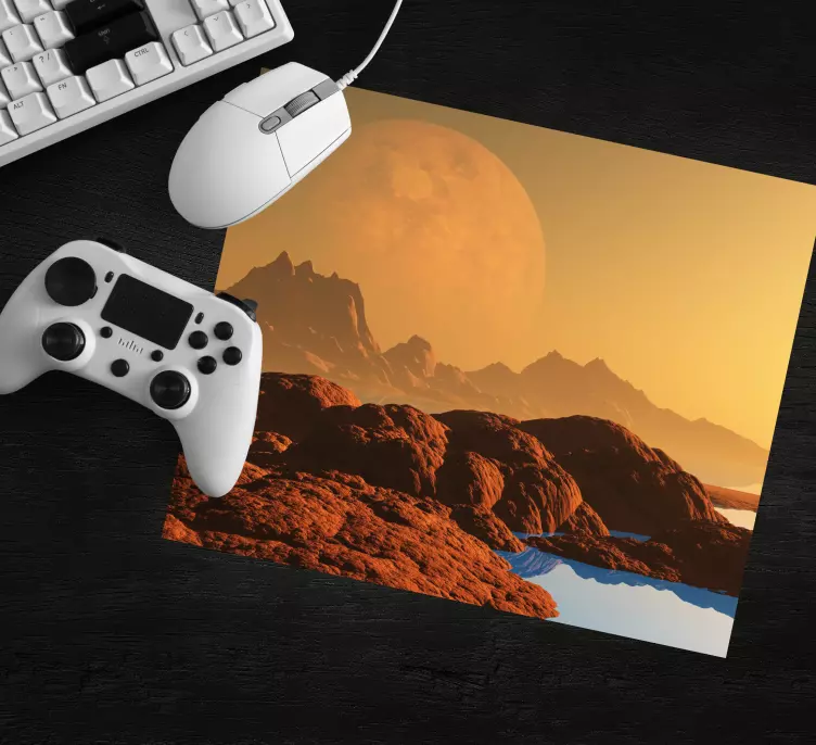 Mouse pad de gaming cena de paisagem alienígena - TenStickers