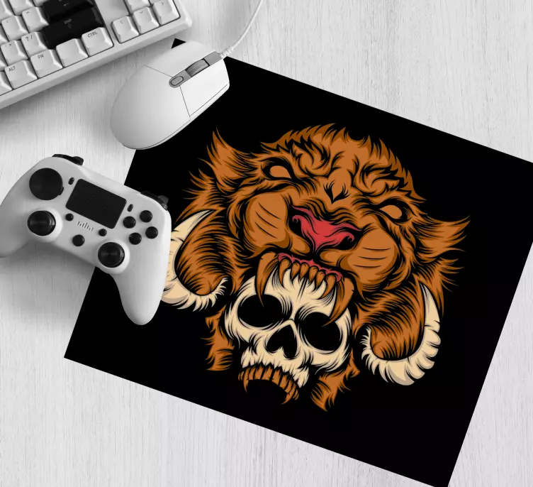 Mouse pad de gaming crânio de animal selvagem - TenStickers