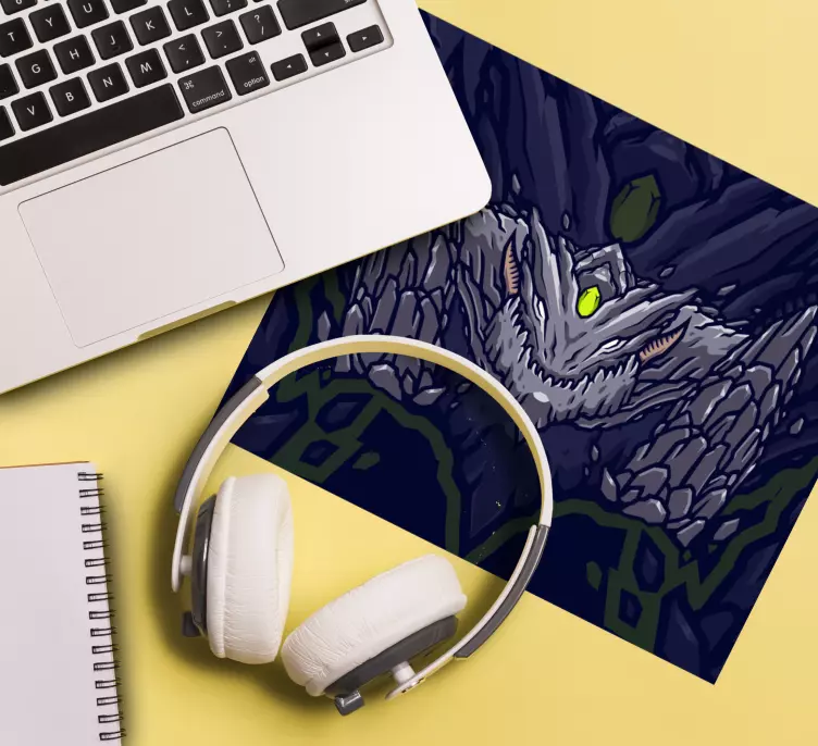Mouse pad de gaming emblema de criatura mítica - TenStickers