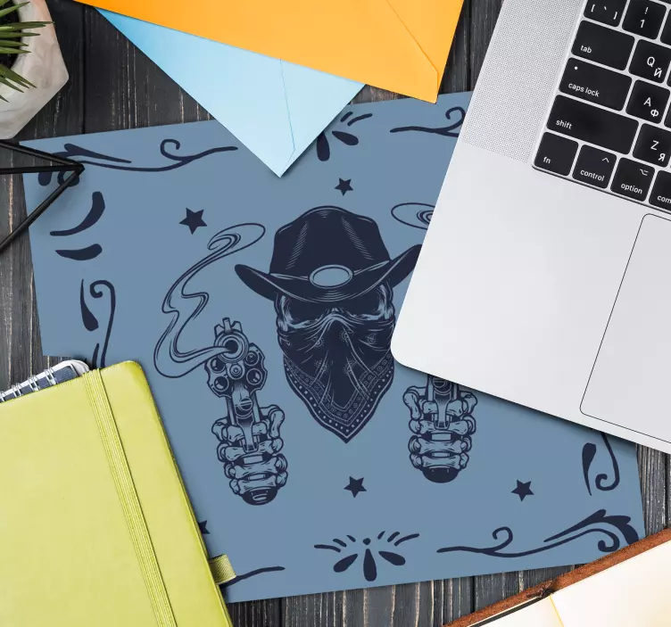 Mouse pad de gaming ilustração de pistoleiro cowboy - TenStickers