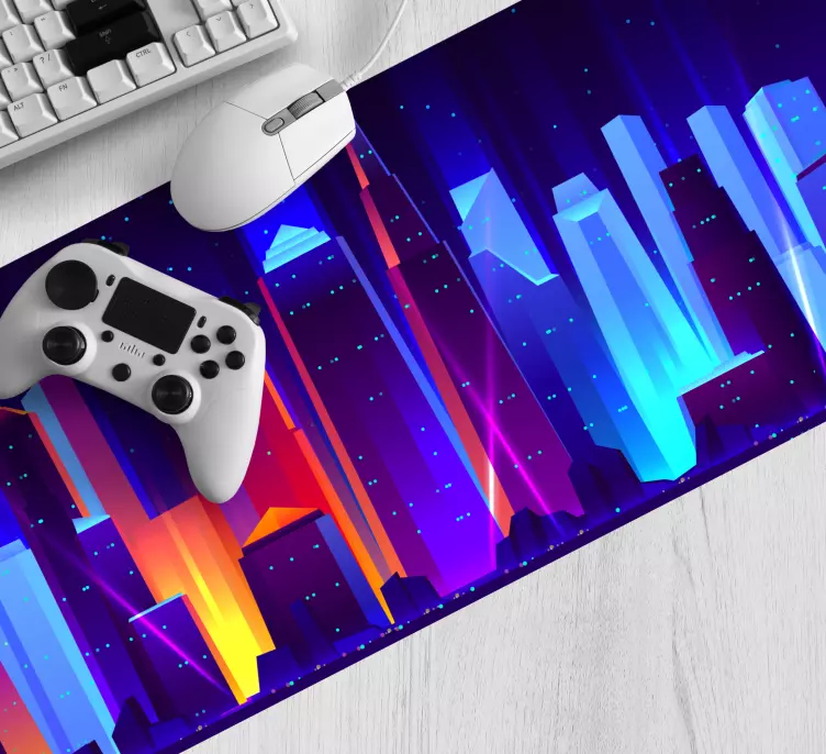 Mouse pad de gaming paisagem urbana futurista - TenStickers