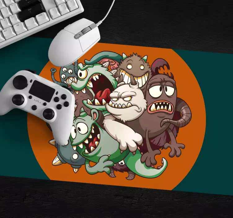 Mouse pad de gaming personagens monstruosos divertidos - TenStickers