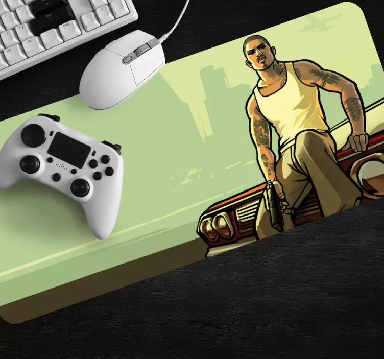 Mouse pad de gaming posição do personagem urbano - TenStickers