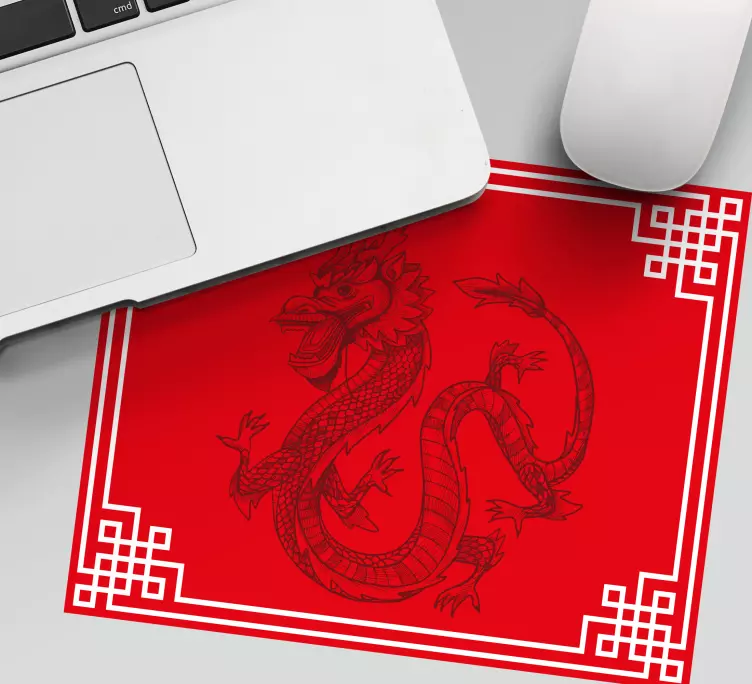 Mouse pad de gaming representação artística de dragão - TenStickers