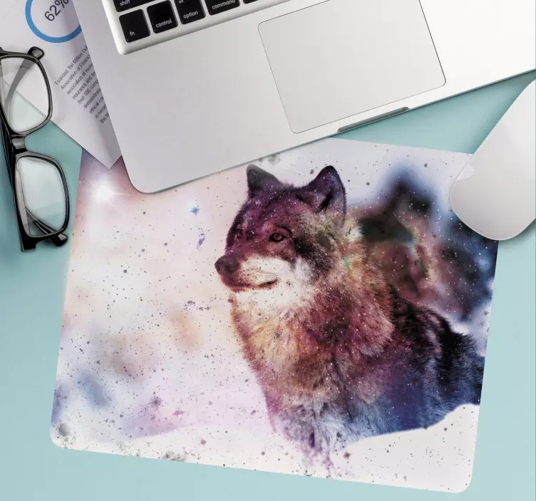 Mouse pad de gaming retrato do lobo majestoso - TenStickers
