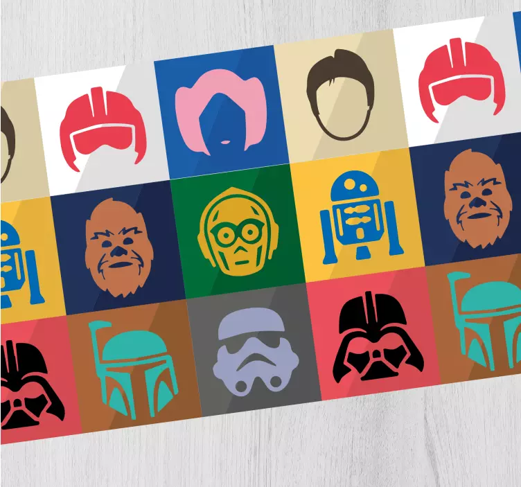 Mouse pad de gaming retratos de personagens icônicos - TenStickers