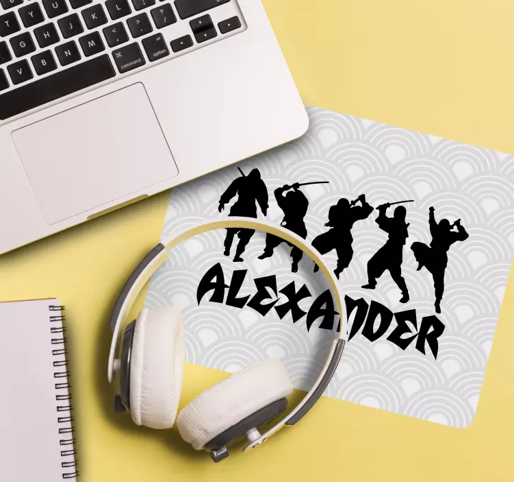 Mouse pad de gaming silhuetas de ninja - TenStickers