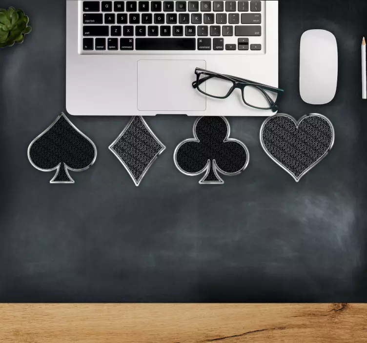 Mouse pad de gaming símbolos de cartas de jogo - TenStickers
