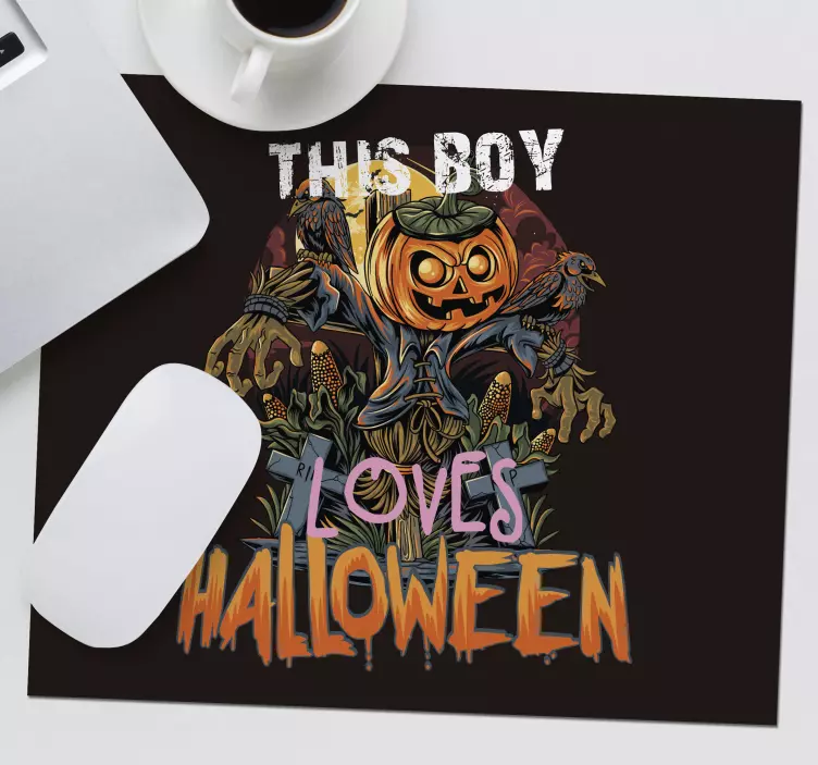 Mouse pad de gaming tema de halloween espantalho - TenStickers