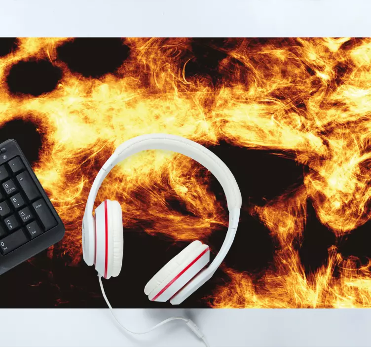 Mouse pad de gaming textura abstrata flamejante - TenStickers