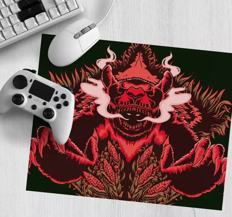Mouse pad de gaming visualização de fera aterrorizante - TenStickers