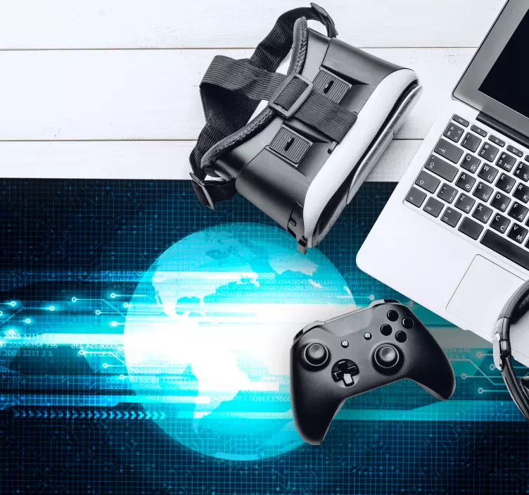 Mouse pad mapa mundo ilustração de globo brilhante - TenStickers