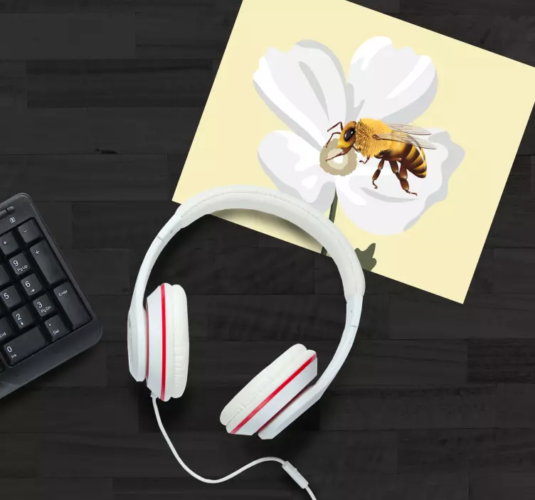 Mouse pad originais abelha na flor - TenStickers