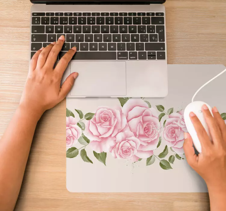 Mouse pad originais arranjo elegante de rosas - TenStickers