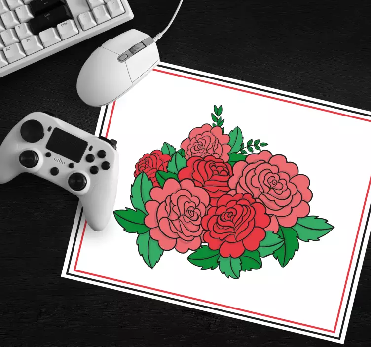 Mouse pad originais arranjo floral marcante - TenStickers