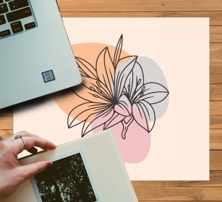 Mouse pad originais arte floral elegante - TenStickers