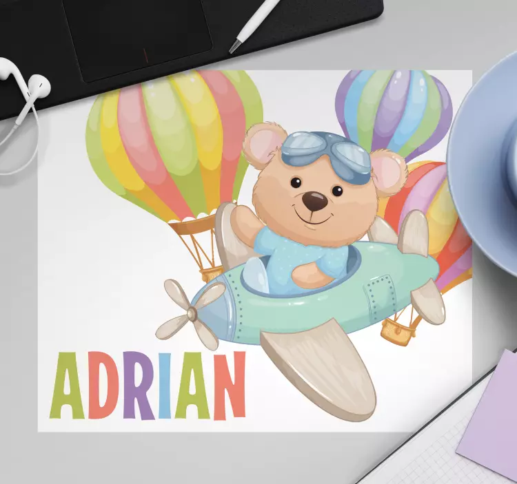 Mouse pad originais aventura do urso brincalhão - TenStickers