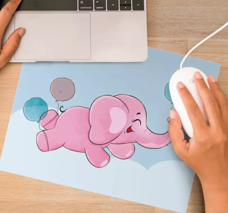 Mouse pad originais balão de elefante brincalhão - TenStickers