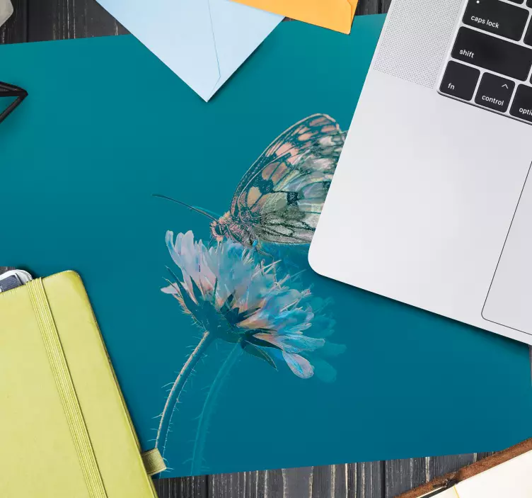 Mouse pad originais borboleta na flor - TenStickers