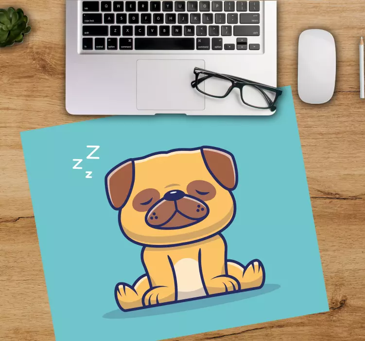 Mouse pad originais cachorrinho fofo dormindo - TenStickers